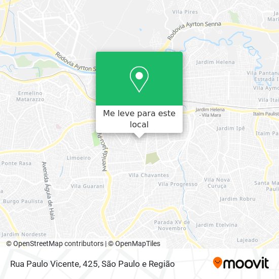 Rua Paulo Vicente, 425 mapa