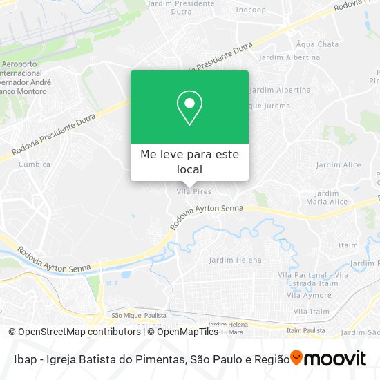 Ibap - Igreja Batista do Pimentas mapa