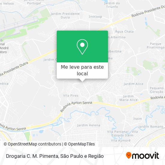 Drogaria C. M. Pimenta mapa