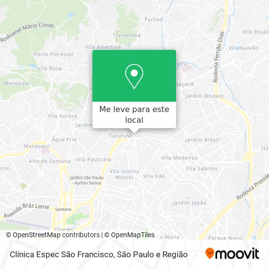 Clínica Espec São Francisco mapa