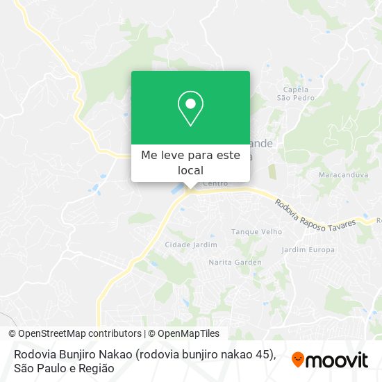 Rodovia Bunjiro Nakao (rodovia bunjiro nakao 45) mapa