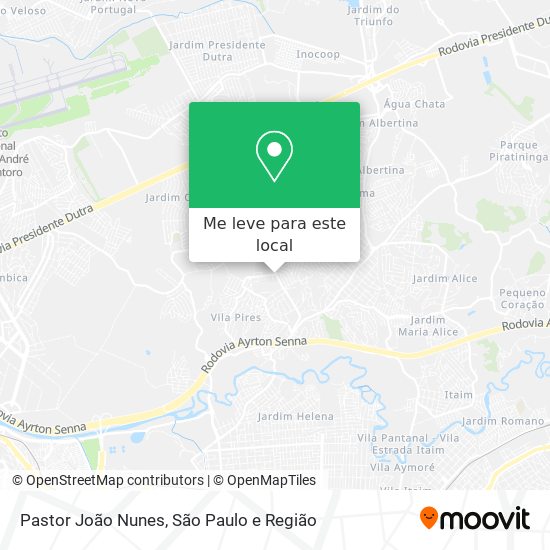 Pastor João Nunes mapa