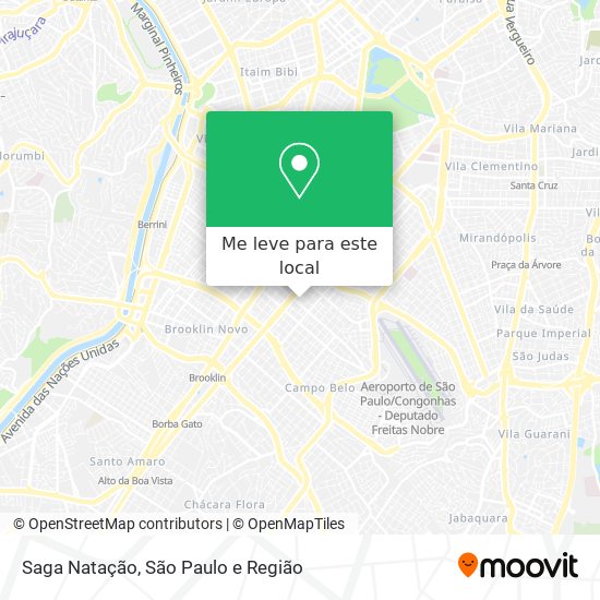 Saga Natação mapa