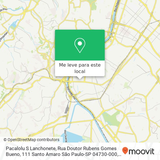 Pacalolu S Lanchonete, Rua Doutor Rubens Gomes Bueno, 111 Santo Amaro São Paulo-SP 04730-000 mapa