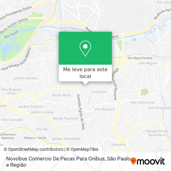 Novobus Comercio De Pecas Para Onibus mapa