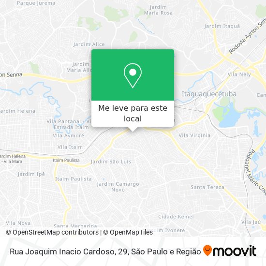 Rua Joaquim Inacio Cardoso, 29 mapa