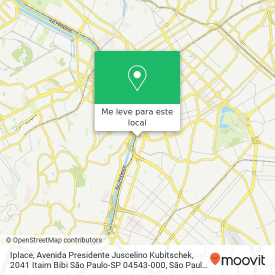 Iplace, Avenida Presidente Juscelino Kubitschek, 2041 Itaim Bibi São Paulo-SP 04543-000 mapa