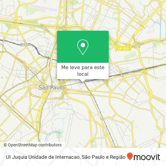 UI Juquia Unidade de Internacao, Rua Coronel Mursa Brás São Paulo-SP 03043-050 mapa