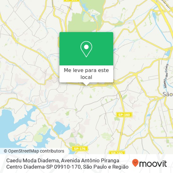 Caedu Moda Diadema, Avenida Antônio Piranga Centro Diadema-SP 09910-170 mapa