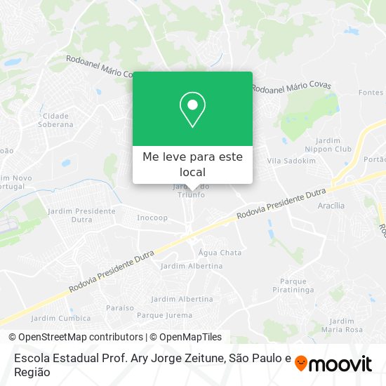 Escola Estadual Prof. Ary Jorge Zeitune mapa