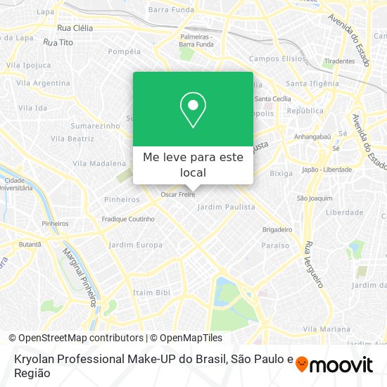 Kryolan Professional Make-UP do Brasil mapa