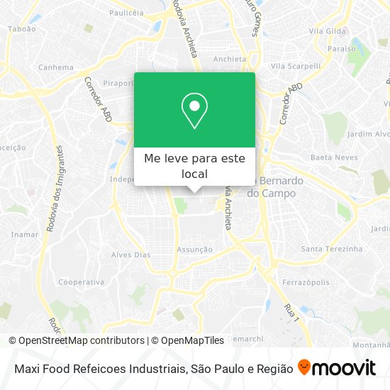 Maxi Food Refeicoes Industriais mapa