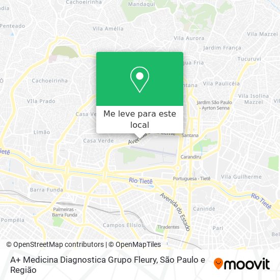 A+ Medicina Diagnostica Grupo Fleury mapa