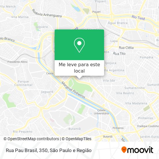 Rua Pau Brasil, 350 mapa