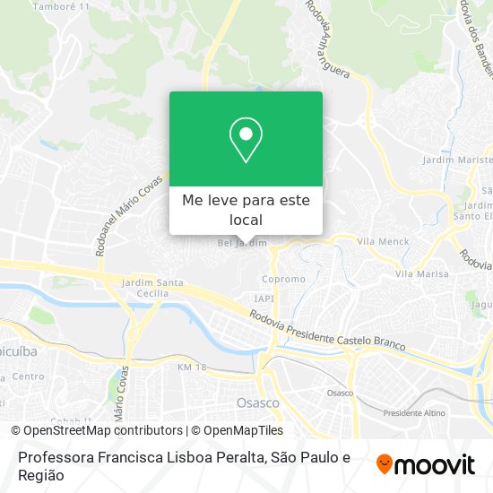 Professora Francisca Lisboa Peralta mapa