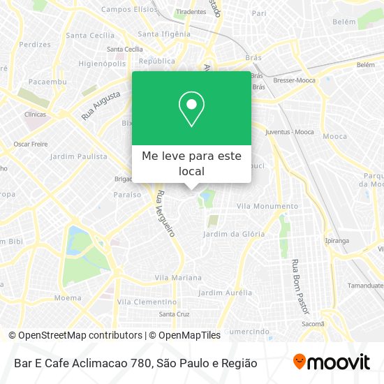 Bar E Cafe Aclimacao 780 mapa