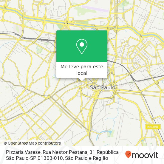 Pizzaria Varese, Rua Nestor Pestana, 31 República São Paulo-SP 01303-010 mapa