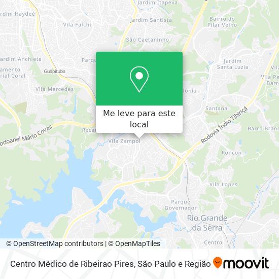 Centro Médico de Ribeirao Pires mapa