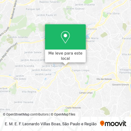E. M. E. F. Leonardo Villas Boas mapa