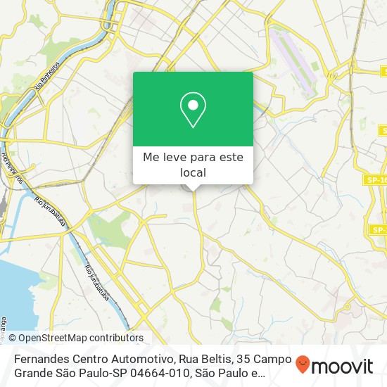 Fernandes Centro Automotivo, Rua Beltis, 35 Campo Grande São Paulo-SP 04664-010 mapa