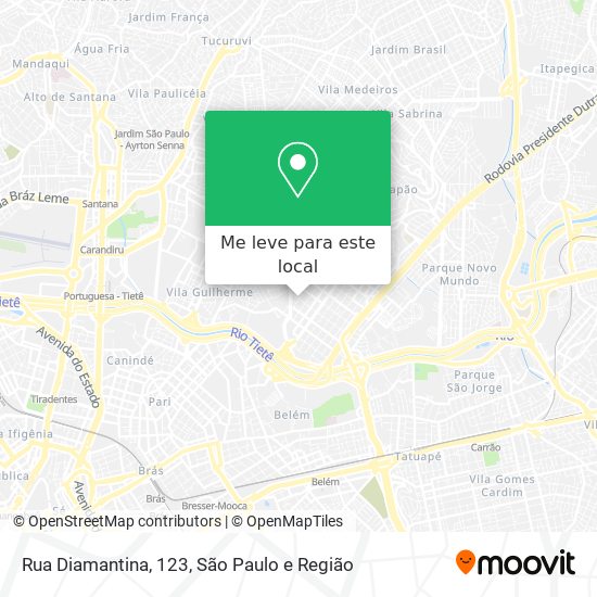 Rua Diamantina, 123 mapa