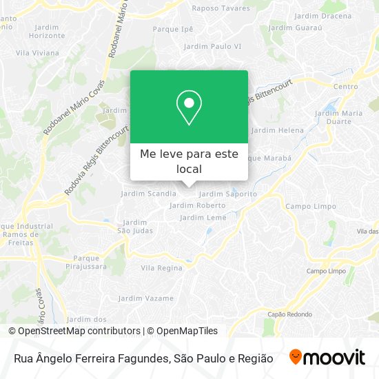 Rua Ângelo Ferreira Fagundes mapa