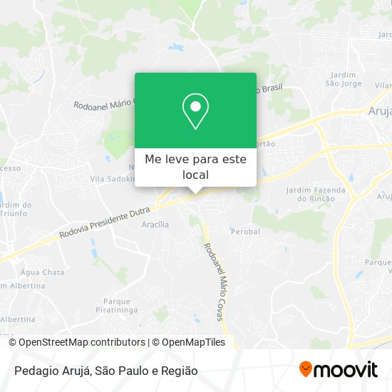 Pedagio Arujá mapa