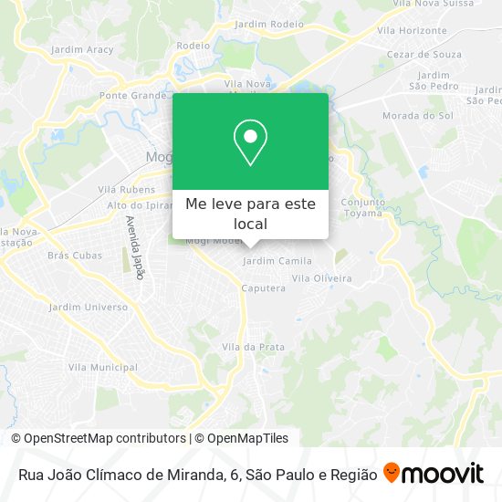 Rua João Clímaco de Miranda, 6 mapa
