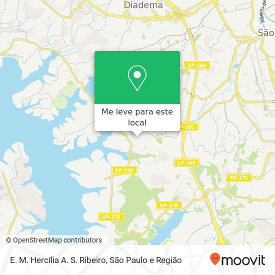 E. M. Hercília A. S. Ribeiro, Rua Bituva Eldorado Diadema-SP 09971-070 mapa