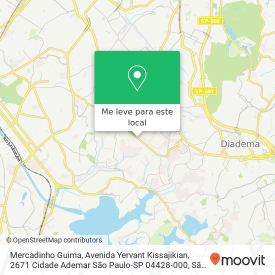 Mercadinho Guima, Avenida Yervant Kissajikian, 2671 Cidade Ademar São Paulo-SP 04428-000 mapa
