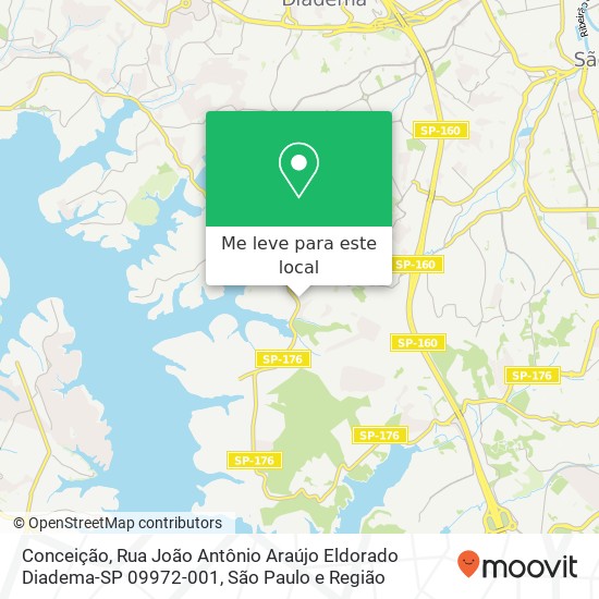 Conceição, Rua João Antônio Araújo Eldorado Diadema-SP 09972-001 mapa