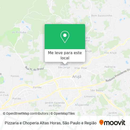 Pizzaria e Choperia Altas Horas mapa