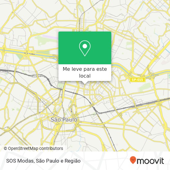 SOS Modas, Avenida Vautier, 248 Pari São Paulo-SP 03032-000 mapa