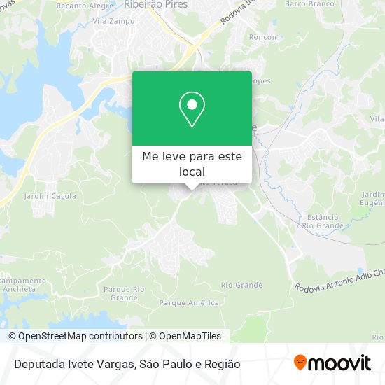 Deputada Ivete Vargas mapa