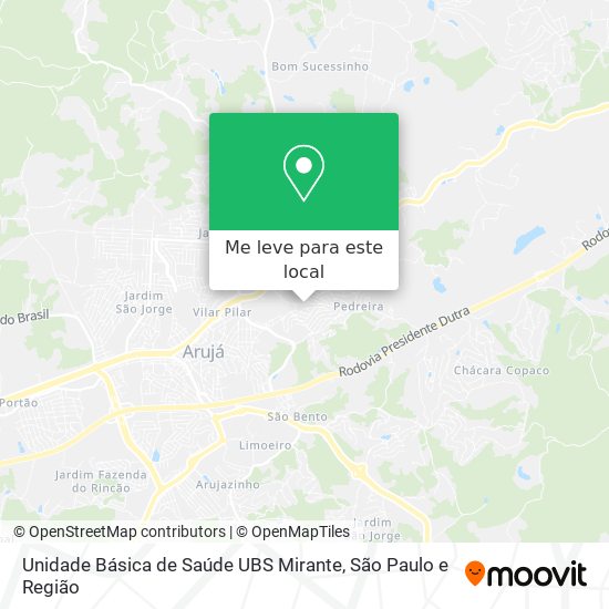 Unidade Básica de Saúde UBS Mirante mapa