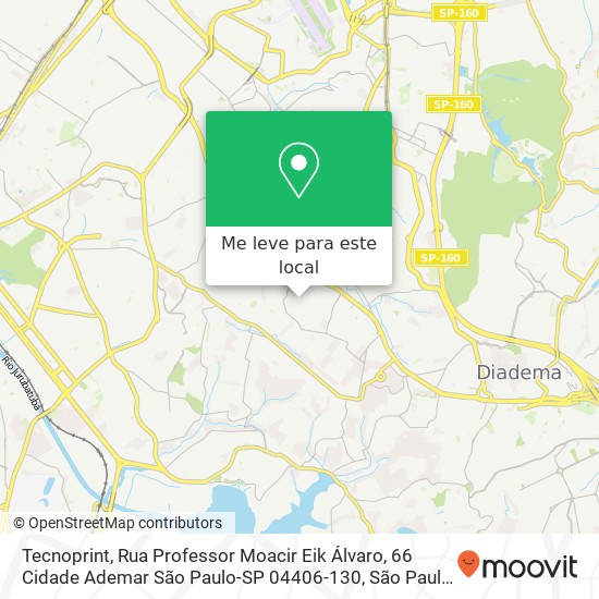 Tecnoprint, Rua Professor Moacir Eik Álvaro, 66 Cidade Ademar São Paulo-SP 04406-130 mapa