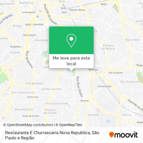 Restaurante E Churrascaria Nova Republica mapa