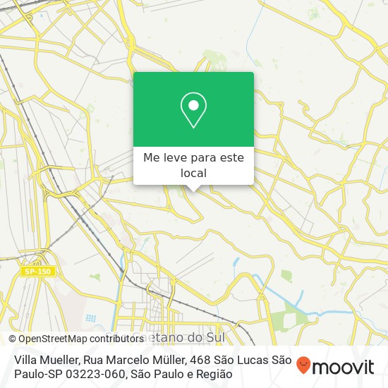 Villa Mueller, Rua Marcelo Müller, 468 São Lucas São Paulo-SP 03223-060 mapa