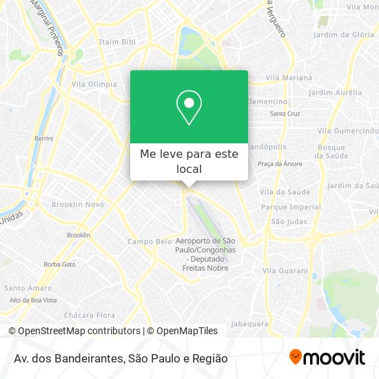 Av. dos Bandeirantes mapa