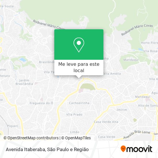 Avenida Itaberaba mapa
