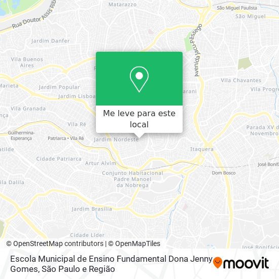 Escola Municipal de Ensino Fundamental Dona Jenny Gomes mapa