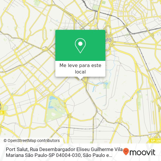 Port Salut, Rua Desembargador Eliseu Guilherme Vila Mariana São Paulo-SP 04004-030 mapa