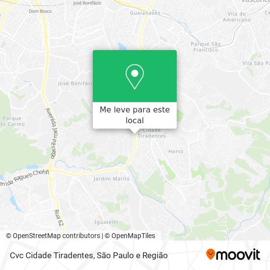 Cvc Cidade Tiradentes mapa