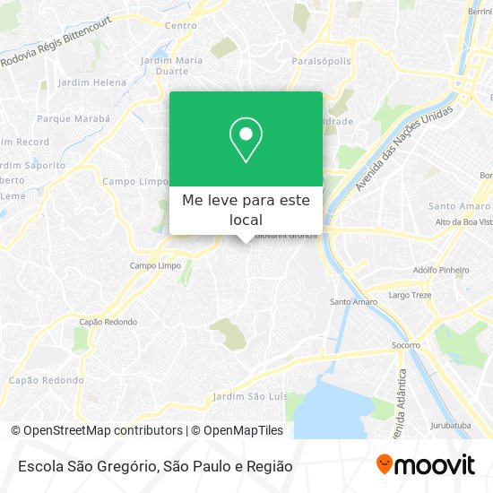 Escola São Gregório mapa