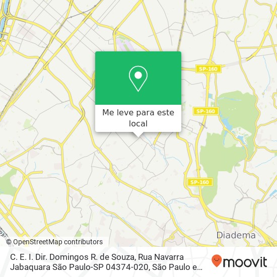C. E. I. Dir. Domingos R. de Souza, Rua Navarra Jabaquara São Paulo-SP 04374-020 mapa
