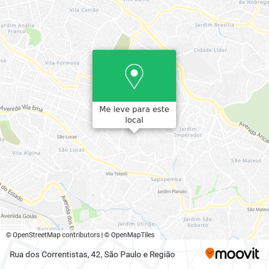 Rua dos Correntistas, 42 mapa