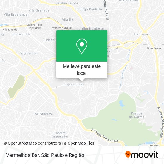 Vermelhos Bar mapa