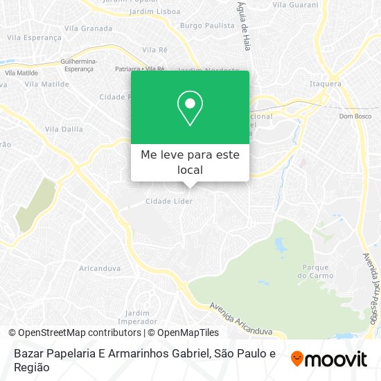 Bazar Papelaria E Armarinhos Gabriel mapa