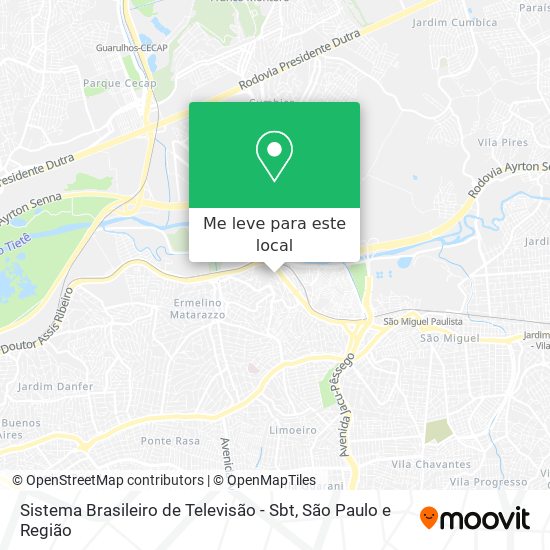 Sistema Brasileiro de Televisão - Sbt mapa