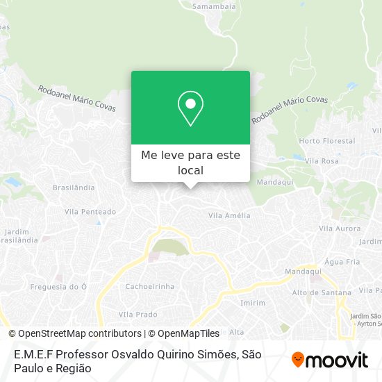 E.M.E.F Professor Osvaldo Quirino Simões mapa